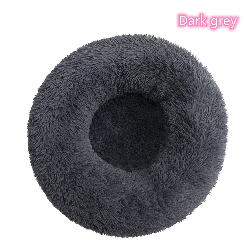 Super Soft Plush Pet Bed – Washable Calming Donut Bed for Cats & Dogs, Cozy Winter Sleeping Nest