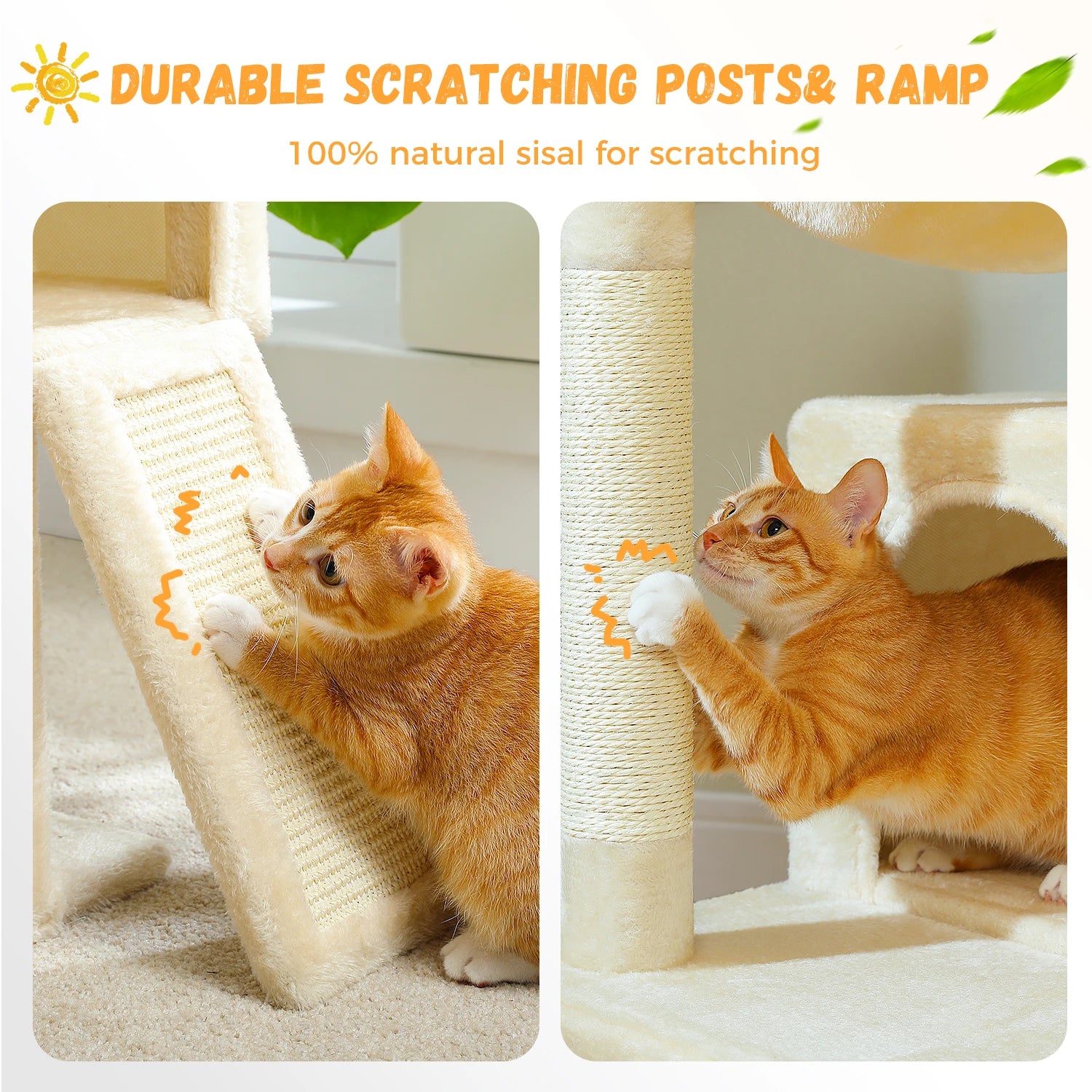 All-in-One Cozy Climbing & Resting Tower for Indoor Cats