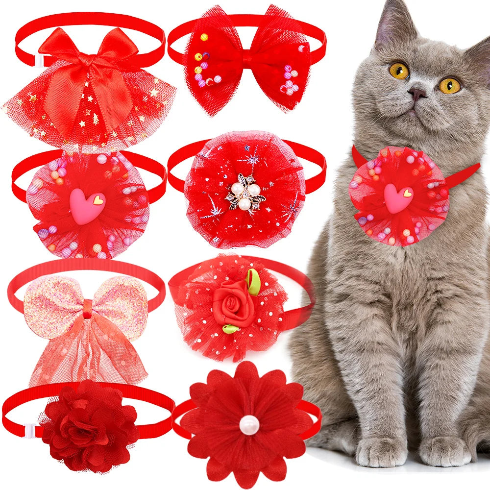 Lace Bow Collar Charms Set – 10pcs