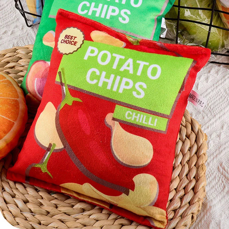 🍟Crunchy Chips Plush Dog Toy