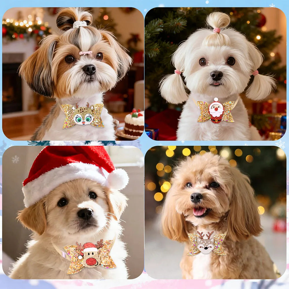 Necklace for Paws: New Year Party Bowties Set (5/10PCS)