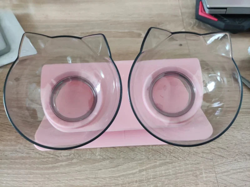 Detachable Food & Water Bowl Set for Cats & Small Dogs