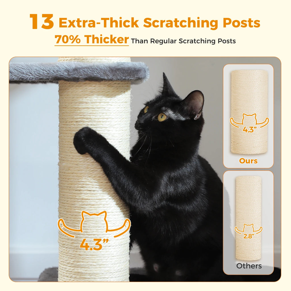 Extra-Large Climbing Tower for Big & Multi-Cat Homes