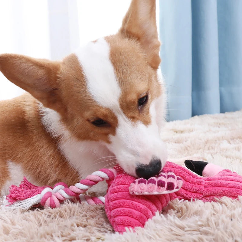 Flamingo Plush Squeaky Toy