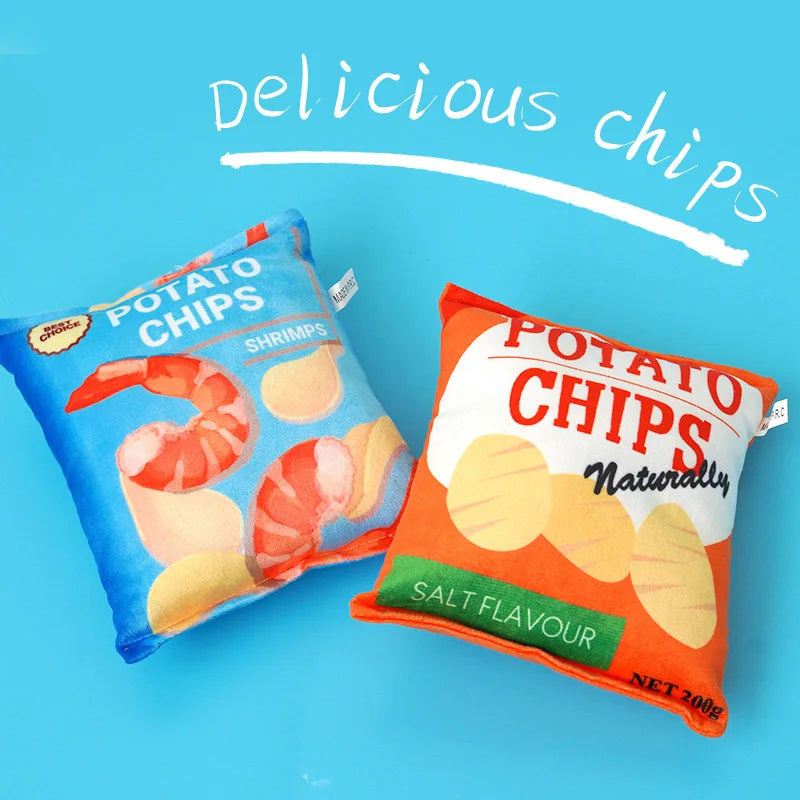 🍟Crunchy Chips Plush Dog Toy