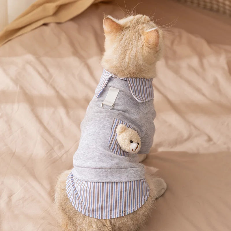 Bear Chic Puppy Hoodie – Cozy Autumn & Winter Pullover for Dogs & Cats
