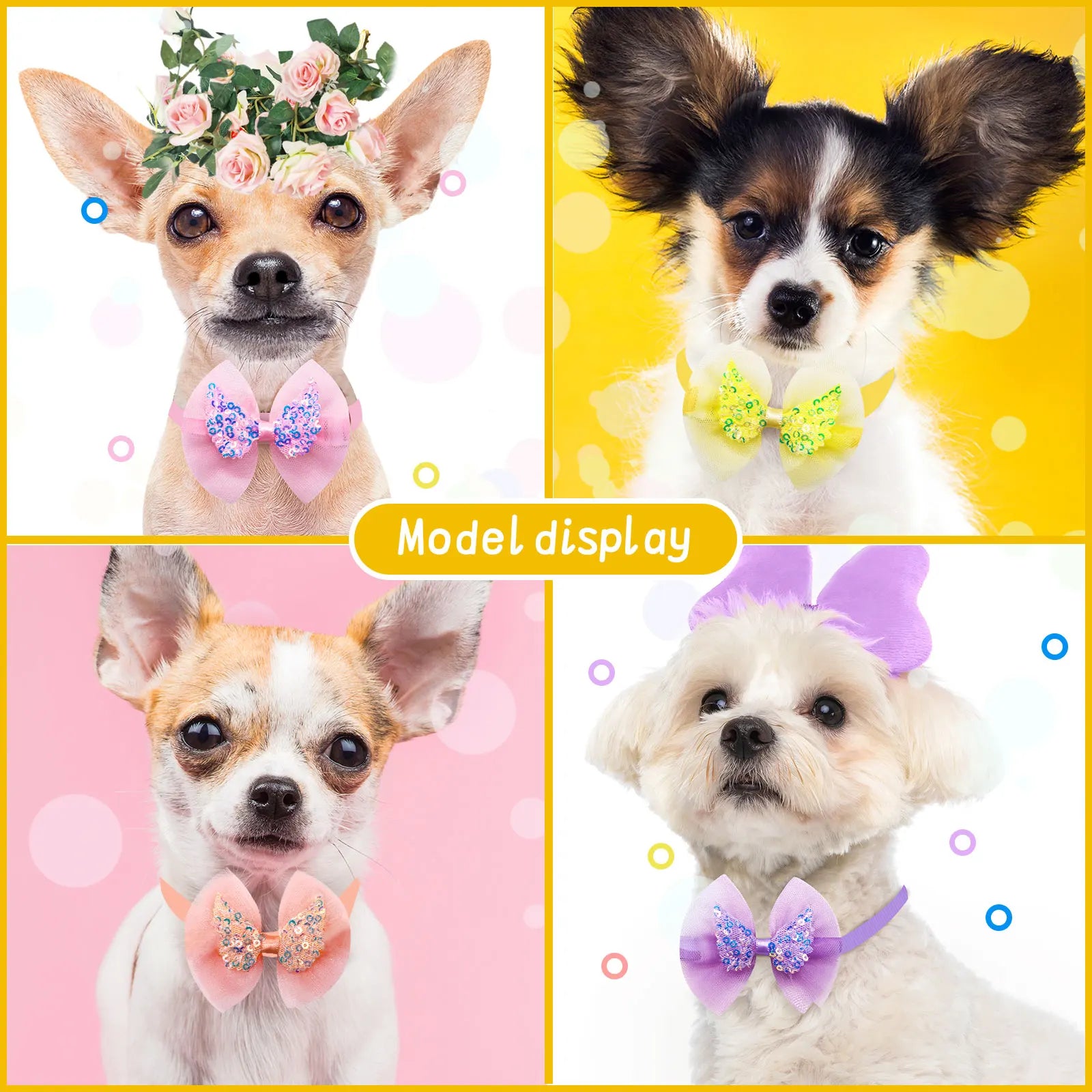 Lace Bow Collar Charms Set – 10pcs