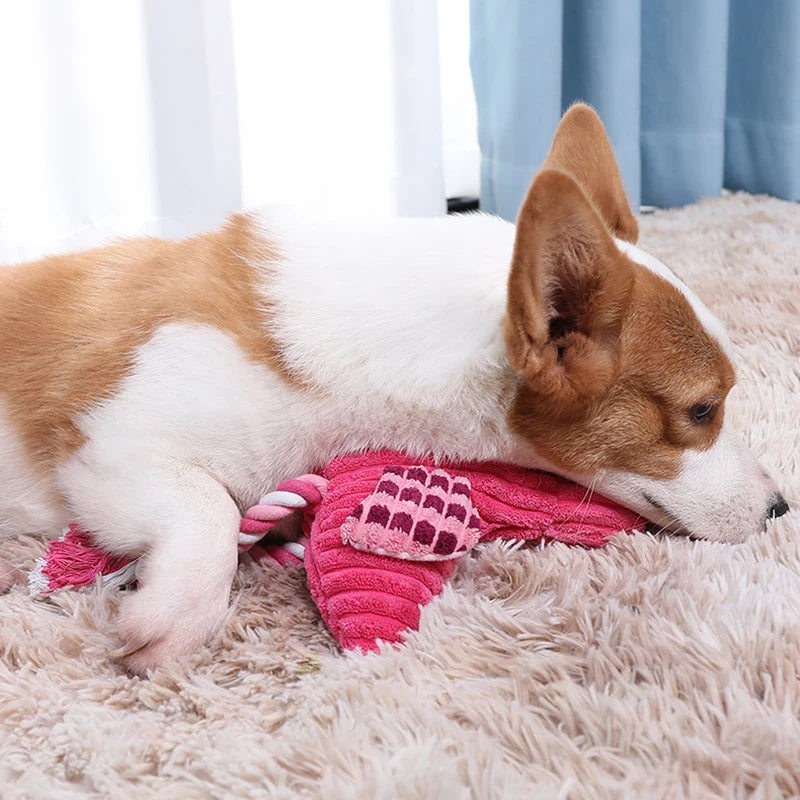 Flamingo Plush Squeaky Toy