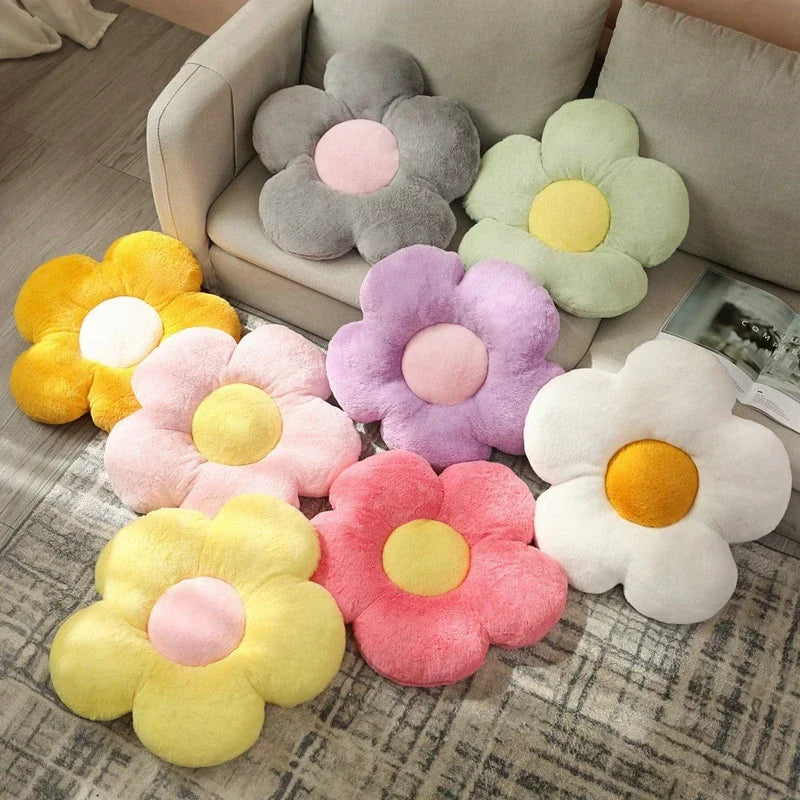 Flower Plush Pet Bed Mat – Soft Washable Cushion for Cats & Small Dogs, Cute Room Decor (30cm)