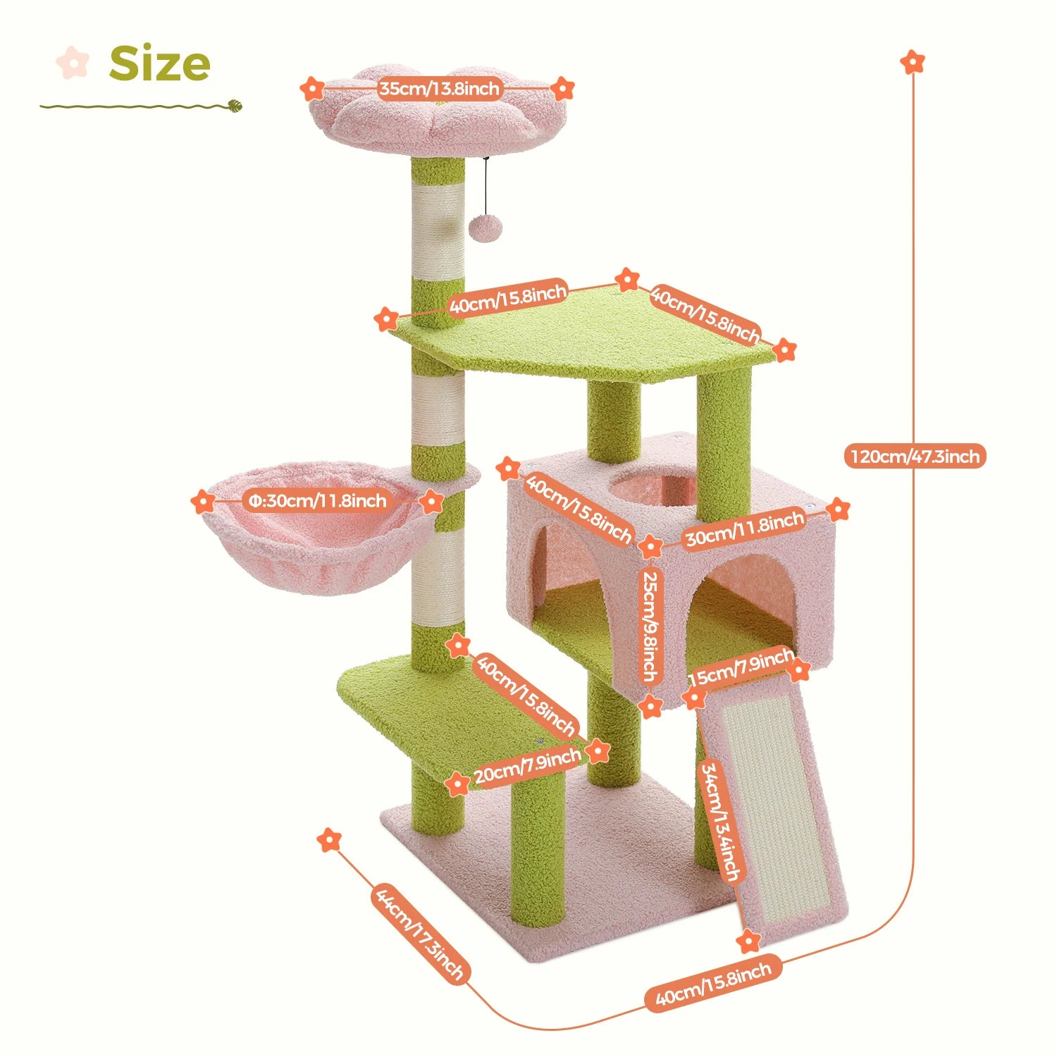 BloomNest Cat Tree (Green)