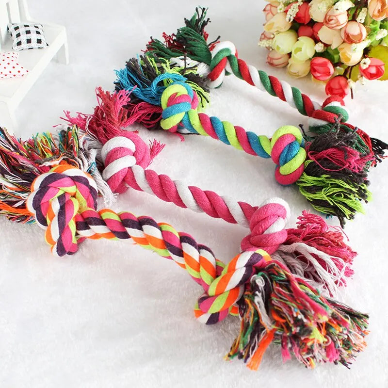 Color Knot Cotton Rope Chew