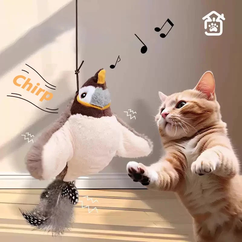 Chirpy Bird Interactive Cat Toy (Touch-Activated)