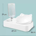 Ergonomic Tilted Cat Food & Water Bowl with Gravity Water Dispenser