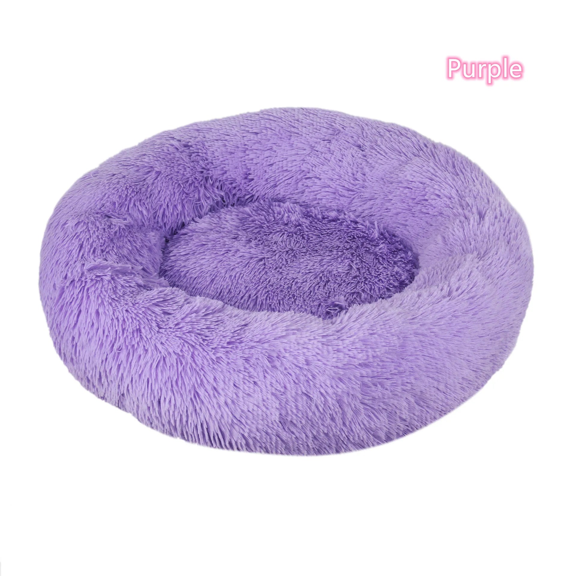 Super Soft Plush Pet Bed – Washable Calming Donut Bed for Cats & Dogs, Cozy Winter Sleeping Nest