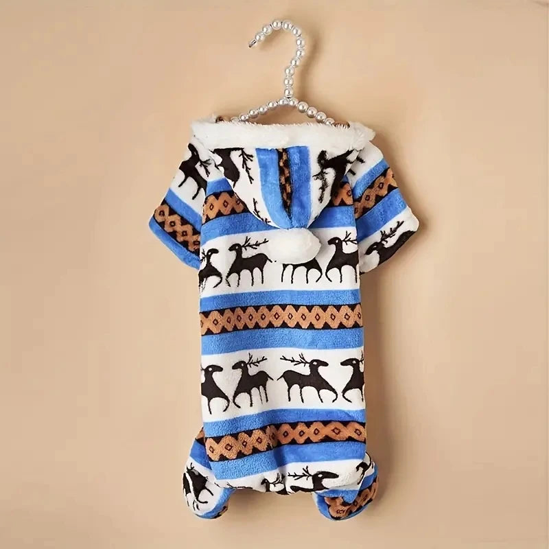 Cozy Reindeer Fleece Pet Pajamas