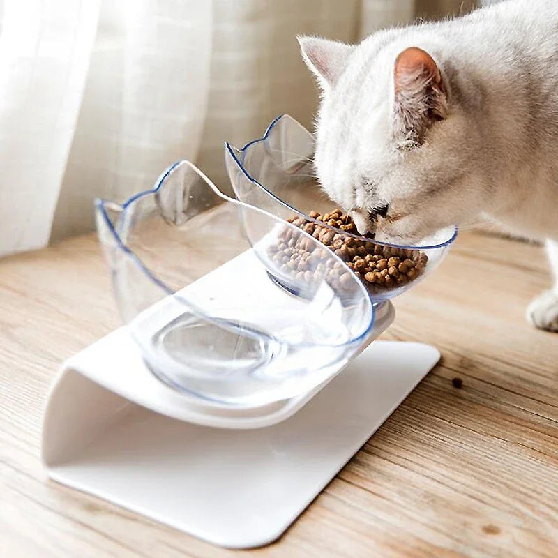Detachable Food & Water Bowl Set for Cats & Small Dogs