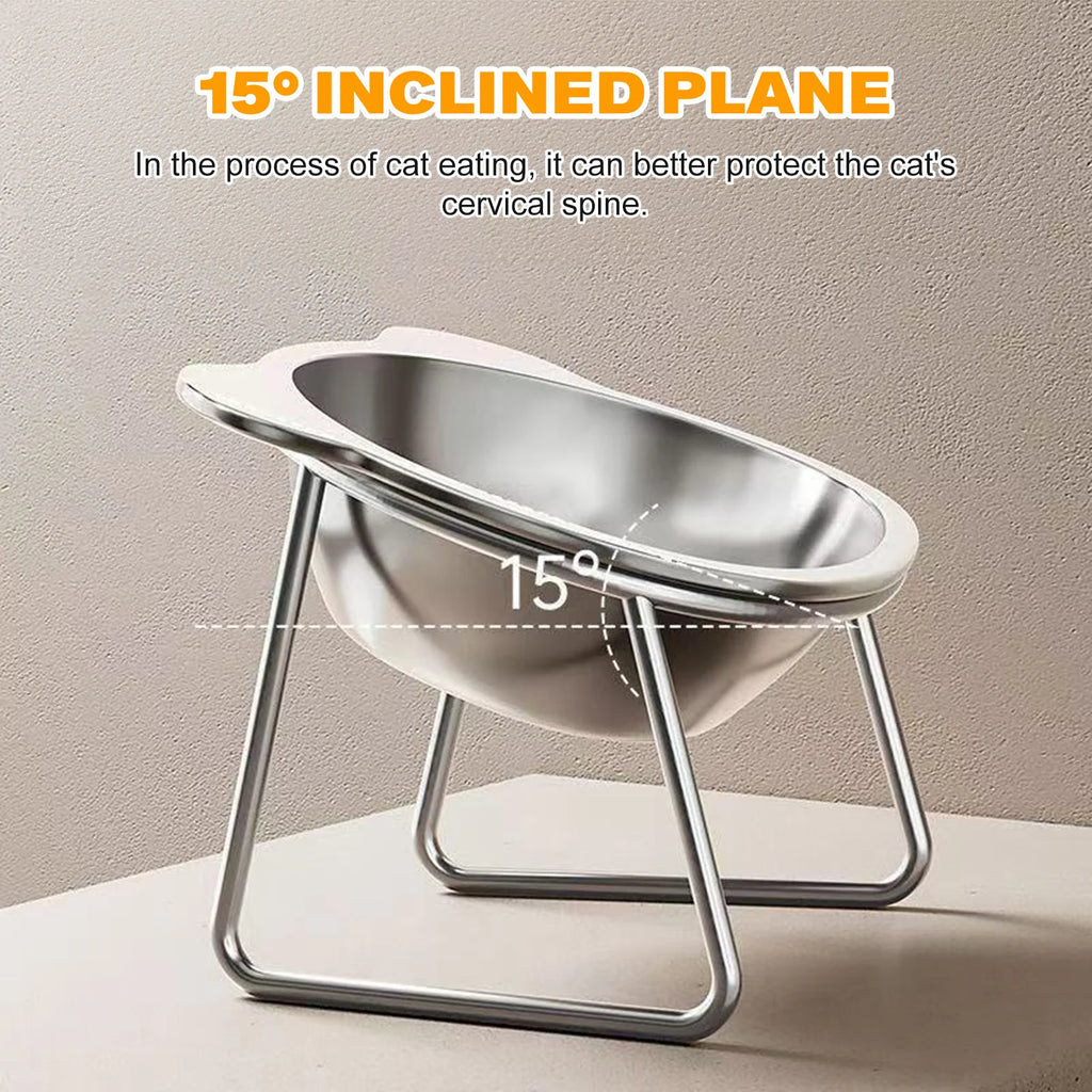 Elevated Stainless Steel Pet Bowl with Stand