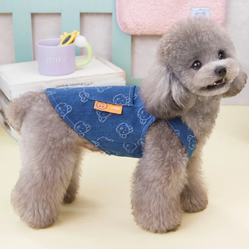 Denim Harness Dress for Small Dogs (Spring/Summer) 💙👗🐾