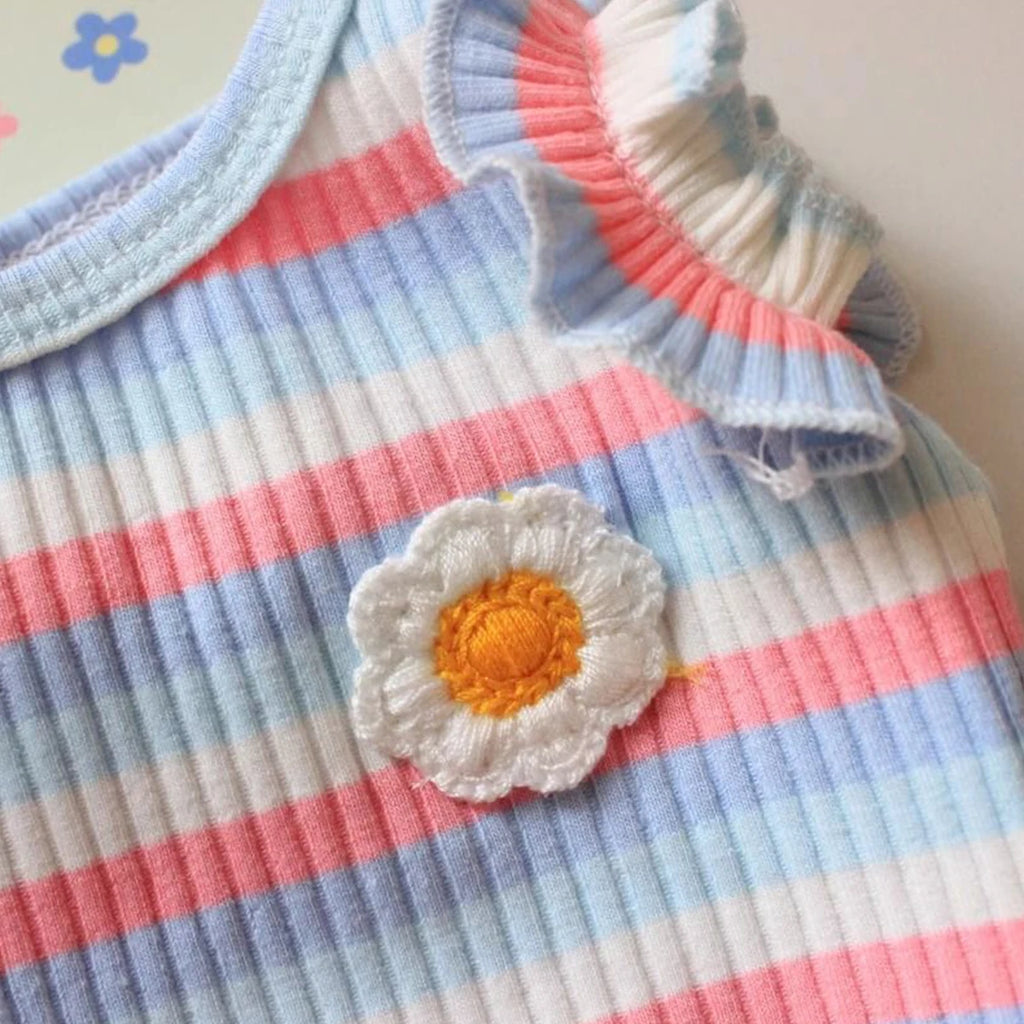 Rainbow Flower Summer Pet Dress Vest (Small Dogs & Cats) 🌈🌼