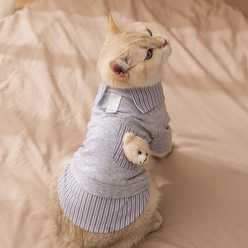Bear Chic Puppy Hoodie – Cozy Autumn & Winter Pullover for Dogs & Cats