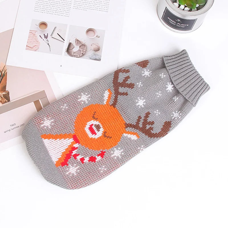 Warm Cartoon Cat Sweater for Cats & Kittens – Winter Knit Pullover