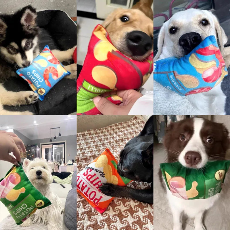 🍟Crunchy Chips Plush Dog Toy