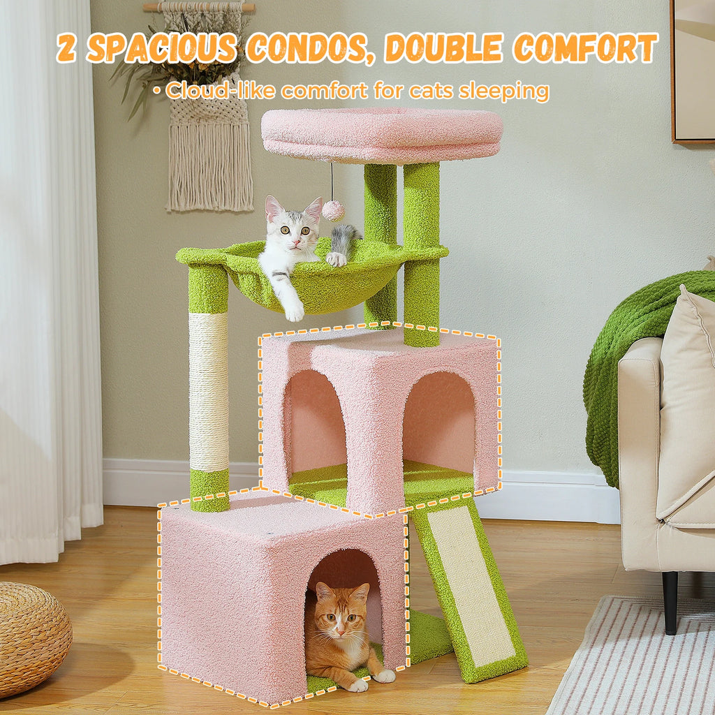 All-in-One Cozy Climbing & Resting Tower for Indoor Cats