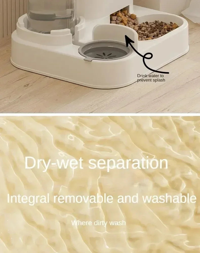 Gravity-Fed Automatic Food & Water Feeder for Cats & Dogs