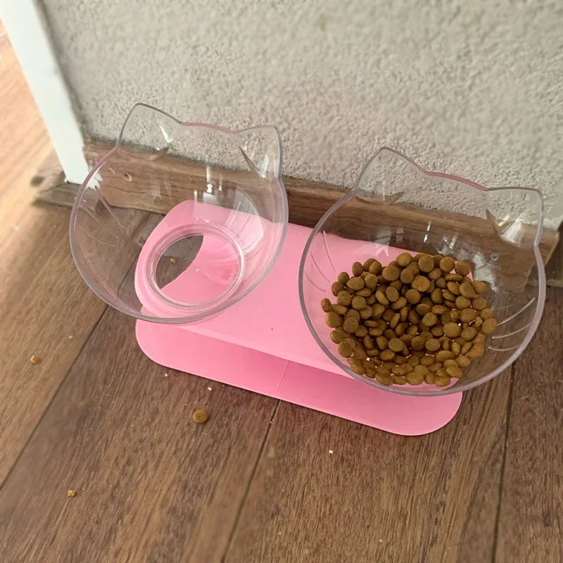 Detachable Food & Water Bowl Set for Cats & Small Dogs