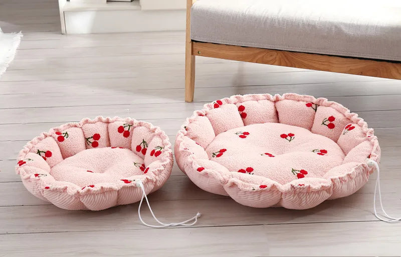 2-in-1 Adjustable Pumpkin Pet Bed (Cloud Velvet Nest + Cozy Cushion) 🎃✨