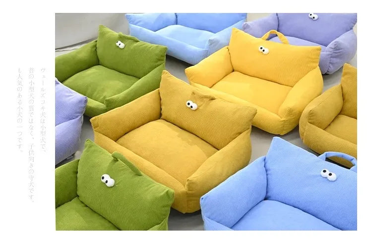 Mini Sofa Pet Bed (Cozy Linen Couch for Small Dogs & Cats) 🛋️🐾
