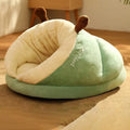 Cozy Slipper Cave Pet Bed (Warm Coral Fleece Hideaway for Cats & Small Dogs) 🥿🧸
