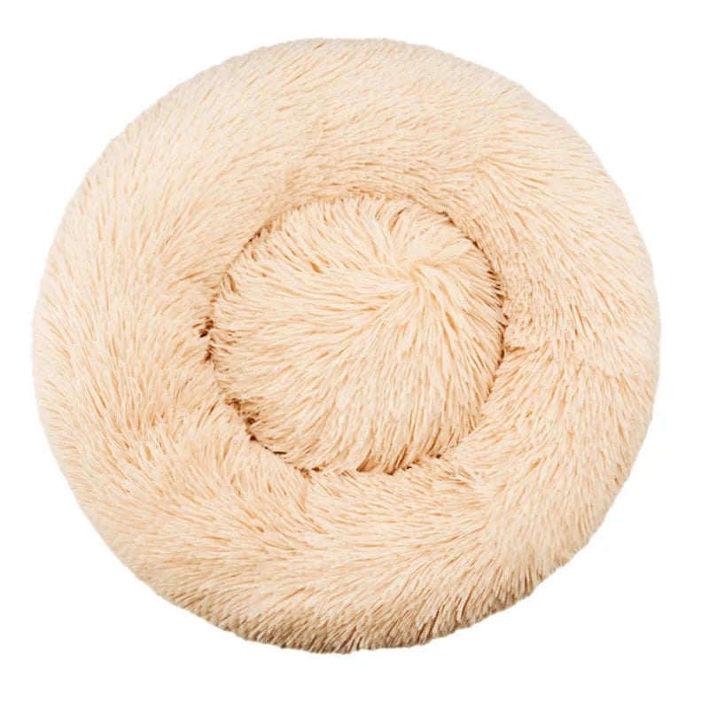 Ultra-Soft Calming Plush Pet Bed – Round, Washable Comfort Bed for Cats & Dogs