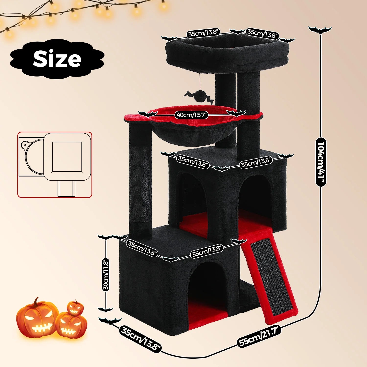 All-in-One Cozy Climbing & Resting Tower for Indoor Cats