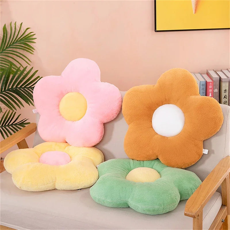 Flower Plush Pet Bed Mat – Soft Washable Cushion for Cats & Small Dogs, Cute Room Decor (30cm)