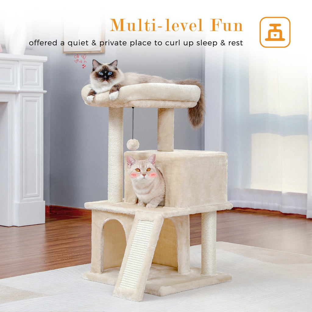 All-in-One Cozy Climbing & Resting Tower for Indoor Cats