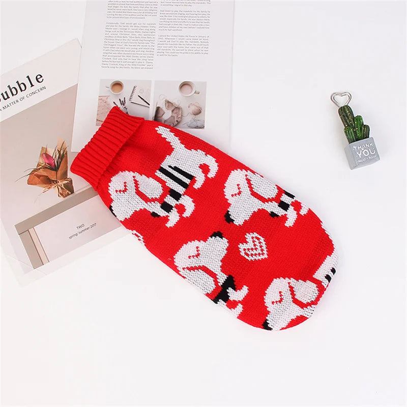 Warm Cartoon Cat Sweater for Cats & Kittens – Winter Knit Pullover