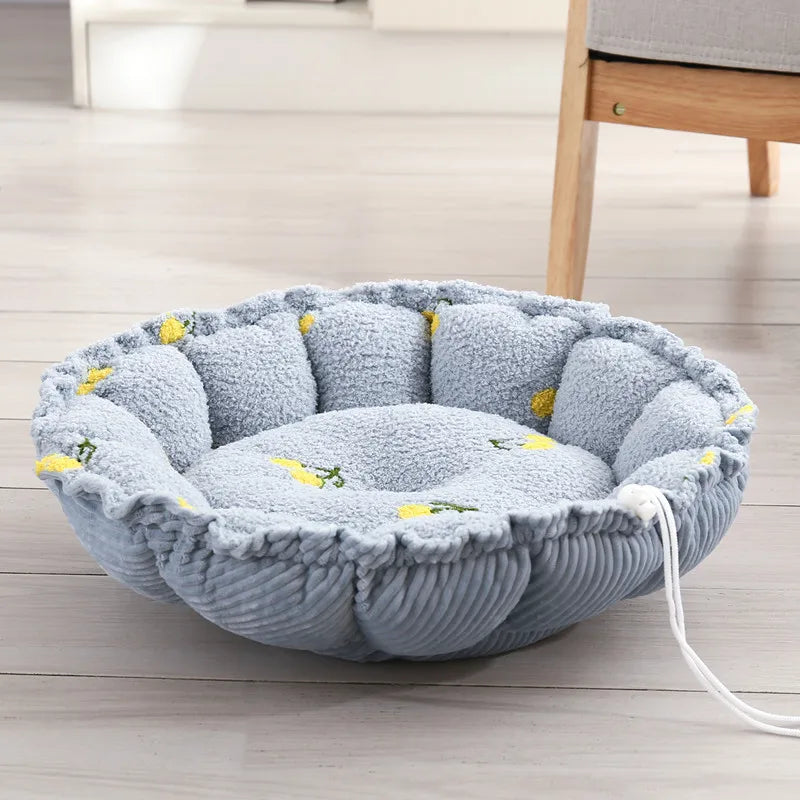 2-in-1 Adjustable Pumpkin Pet Bed (Cloud Velvet Nest + Cozy Cushion) 🎃✨