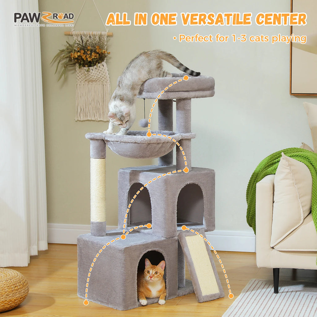 All-in-One Cozy Climbing & Resting Tower for Indoor Cats