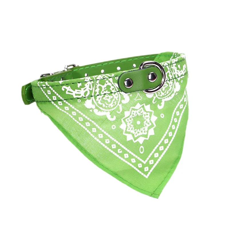 Printed Bandana Dog & Cat Collar (PU)