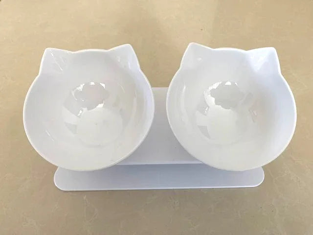 Detachable Food & Water Bowl Set for Cats & Small Dogs