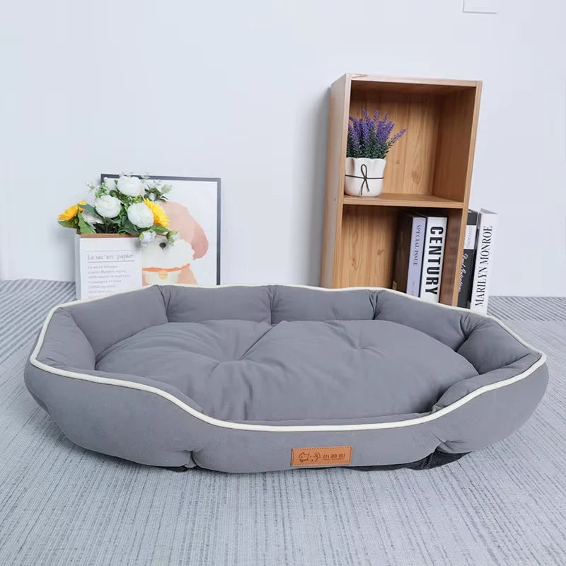 Cozy Corduroy Pet Sofa Bed – Soft Washable Nest for Dogs