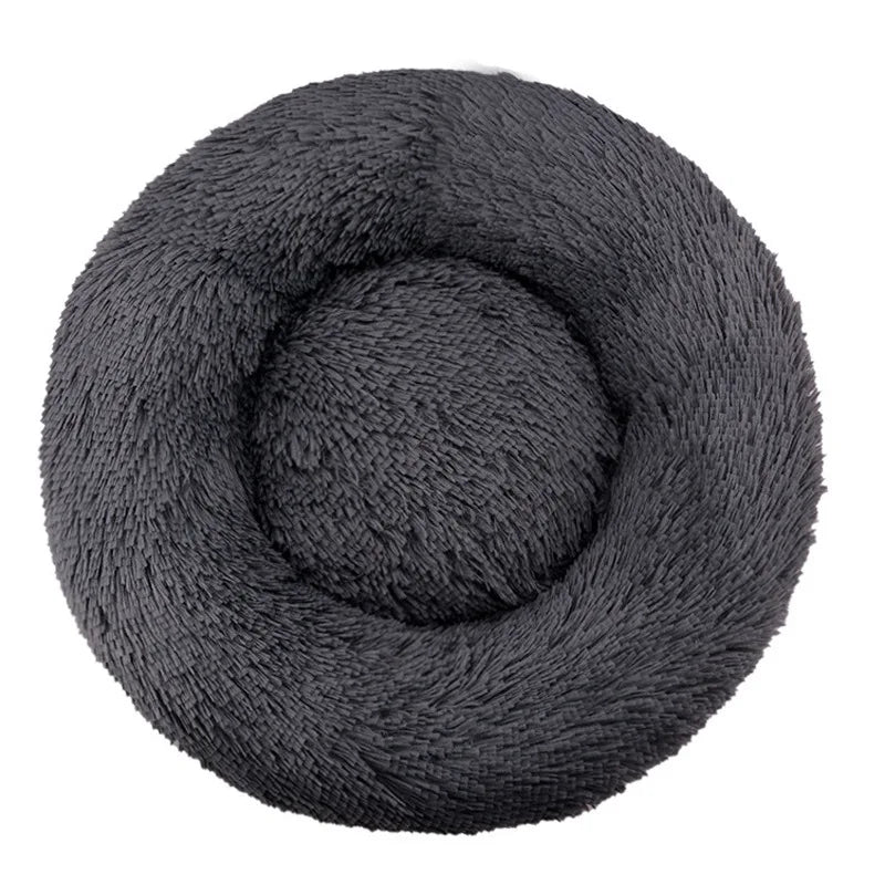 Ultra-Soft Calming Plush Pet Bed – Round, Washable Comfort Bed for Cats & Dogs