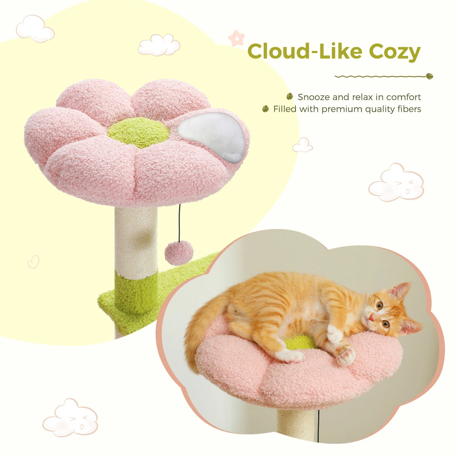 BloomNest Cat Tree (Green)