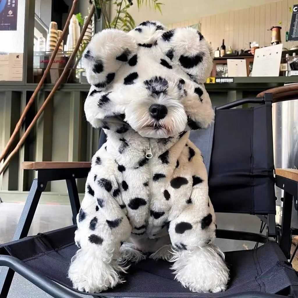 Luxe Plush Fur Dog Coat – Cozy Winter Warmth for Small & Medium Dogs