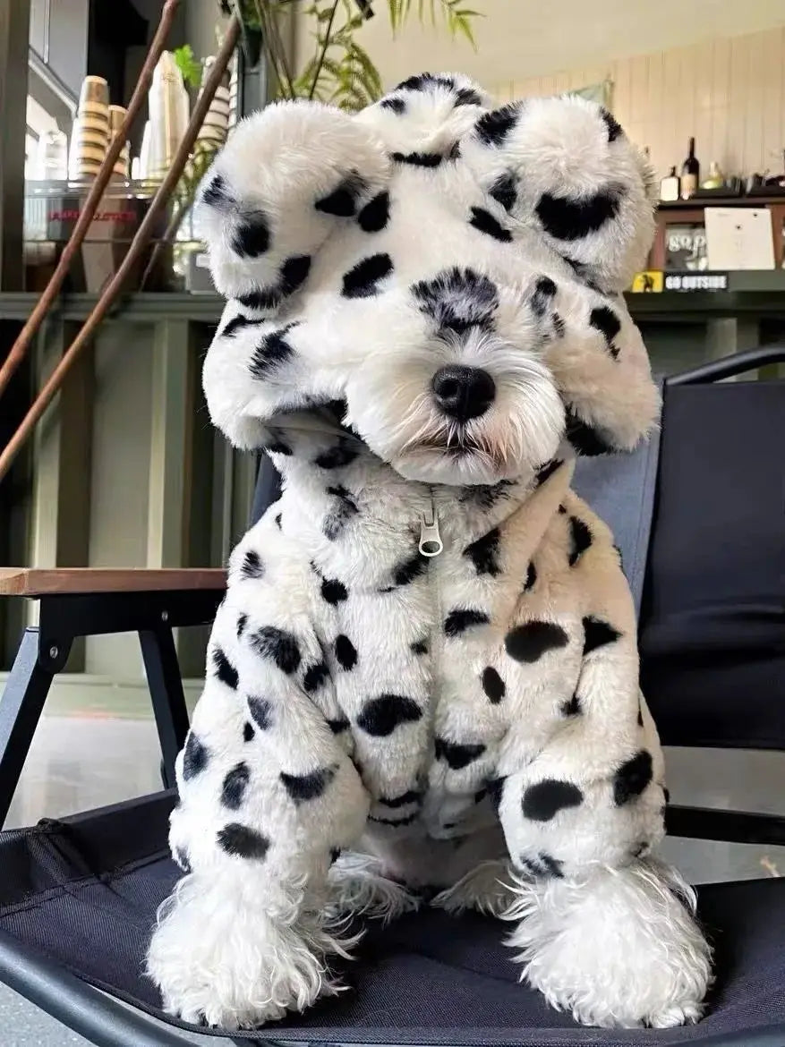 Luxe Plush Fur Dog Coat – Cozy Winter Warmth for Small & Medium Dogs