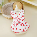 Strawberry Mesh Party Dress(White)