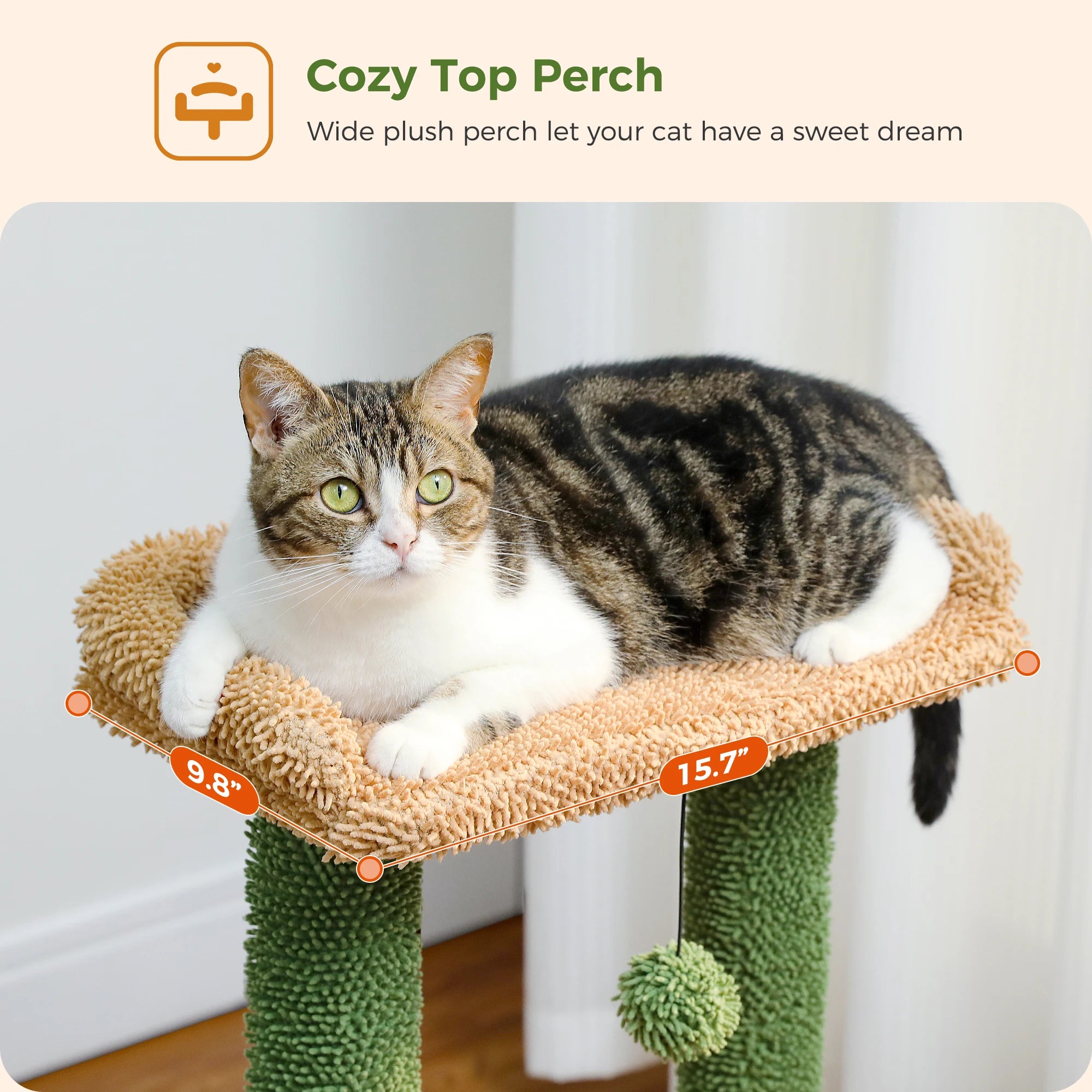 Compact 4-in-1 Climbing & Rest Tower for Indoor Cats