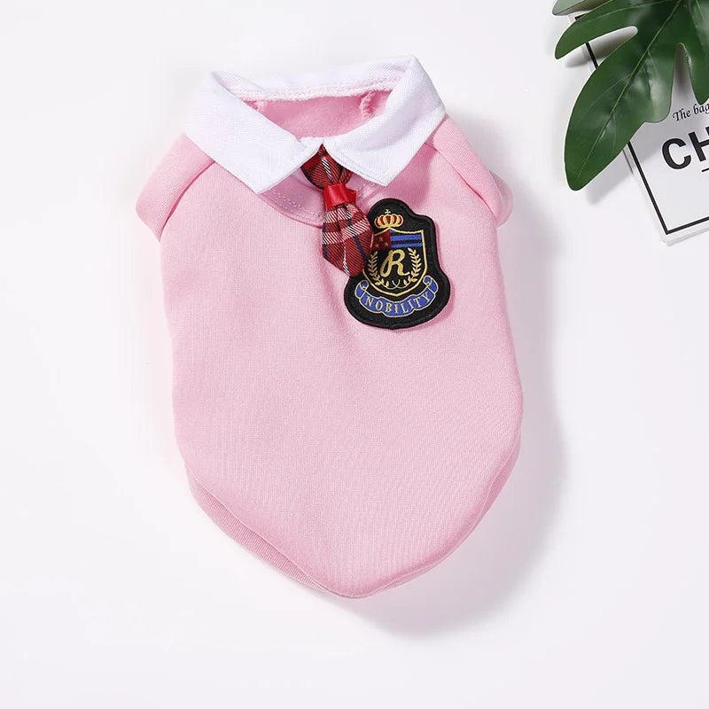 Couple Pet School Uniform Outfit (Shirt + Skirt) 🐾🎀