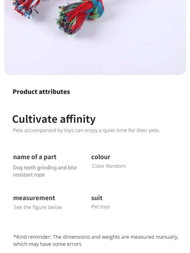 Color Knot Cotton Rope Chew